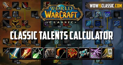 Wow classic talent cal - With the Classic WoW demo coming to BlizzCon 2018, the Wowhead team has launched Classic Wowhead, providing you with tools, database info, and guides. We've been working around the clock to get the site live in time for BlizzCon and hope you enjoy it! ... Talent calc now shows how many points are spent and what the required level is;
